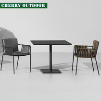 Nordic Casual Rattan Choreography Outdoor Table And Chairs Combined Furniture Garden Open-air Balcony Outdoor Rattan Dining Chair Patio Three Sets