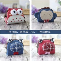 Cartoon Cloth Zero Wallet Woman Mini Cute Coin Bag Canvas Small Wallet Student Zero Money Bag Han Edition Key Bag
