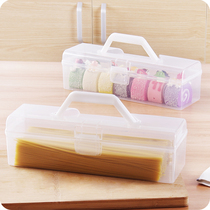 Usi home kitchen noodle storage box plastic box rectangular hanging noodle fresh-keeping box portable storage box