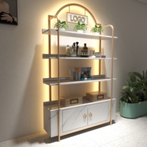 Beauty salon display cabinet nail polish cabinet with lamp nail polish glue cosmetics skincare floor locker shelf