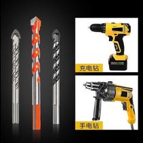 Square handle tool soil hole punching wall hole opening head opener drilling tile special drill multi-function