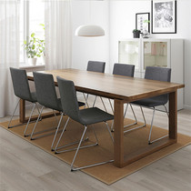 Nordic solid wood conference table long table modern minimalist morbien log table desk long strip work desk