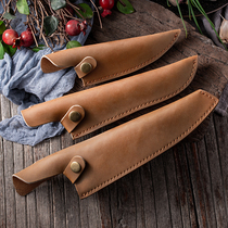 Cow Leather Knife Sheath Knife Sheath Chef Knife Outdoor Fruit Picking Bone Knife Genuine Leather Knife Depot Universal Length Portable Cow Leather Sheath sheath