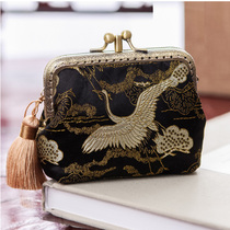 Elegant collection of original handmade real silk brocade with antique zero wallet coin bag containing buckle small bag featured bag