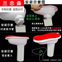 Temporary toilet wash basin for site decoration Ceramic concealed box cover toilet black wall-mounted hand-press flushing water tank