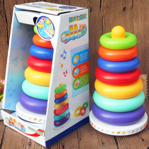 Kindergarten children students gifts early education toys colorful rings music seven rainbows layered