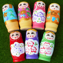 Wooden Hostages Russian Jacket 5 Floors Five Floors Colorful Childrens Set Dolls Toys Kindergarten Children Birthday Gifts