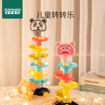 Baby stacked music early education educational toys turn music track ball 10 months baby turn Tower nine fun track