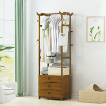 Simple coat rack Solid wood bedroom net red hanging clothes rack Floor clothes storage storage Household simple and modern