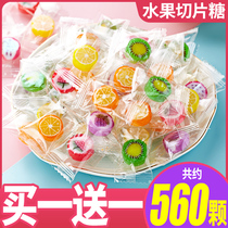 Bizan fruit sliced sugar mixed flavor Christmas candy bulk wholesale creative hard candy Net red snacks