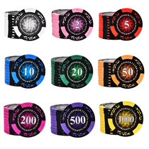 Texas Holdem Chip Mahjong Baccarat Mahjong Laser Material Card Game Custom Chip Student Chip Coin