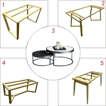 Metal table leg table foot bracket marble table leg rock board office table leg small coffee table table frame light Luxury customization