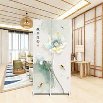 Chinese screen partition Living room wall folding mobile brake Household fashion European style small apartment decoration double-sided folding door