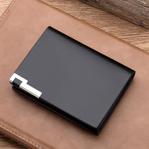 Name Sheet Clips Male Business Large Capacity Genuine Leather Delicately High-end Portable Carry-on Creative card bag Business card bag small
