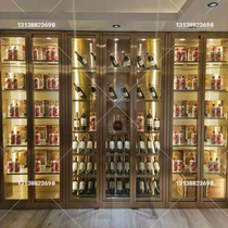 Winery stainless steel wine cabinet custom hotel restaurant constant temperature wine cabinet Wine rack Wine cellar white wine cabinet display cabinet manufacturer