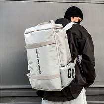 Backpack Mens Double Shoulder Bag Dry Wet Separation Travel Bag Large Capacity Sports Training Ski Fitness Bag Single Shoulder Inclined Satchel Bag