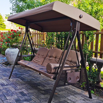 Sanskrit swing outdoor courtyard balcony wrought iron rocking chair double hanging basket rattan chair indoor household rocking chair hanging chair