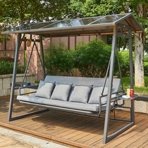 Outdoor swing garden courtyard childrens rocking chair hanging chair home hammock chair terrace aluminum alloy swing Outdoor