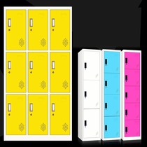 Color induction locker with lock Staff locker Beauty salon bag storage cabinet Gym bathroom change iron cabinet