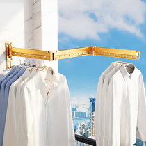 Folding clothes rack Wall-mounted balcony window household invisible clothes rack indoor and outdoor clothes rack can be dried quilt