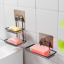 Soap box no hole Wall Wall drain soap box large bathroom soap tray toilet laundry soap rack