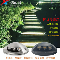 Surface light transparent buried light side-glowing Net red led trail light outdoor garden light waterproof plank road turtle shell light