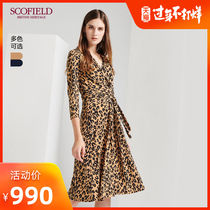 Scofield women's tiger skin print fit lace up dress sfow93707q