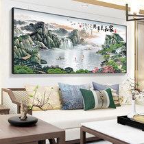 Home and Wanshixing living room decoration painting new Chinese sofa background wall painting painting landscape flower and bird hanging painting