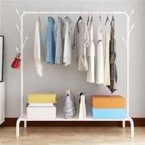 Clothes rack Floor folding indoor single rod coat rack Bedroom simple clothes rack Net red drying clothes rack