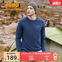 Jeep Jeep fleece mens autumn and winter New fleece outfits outdoor clothing pullover fleece fleece sweater tide