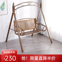 Outdoor swing Single household rocking chair Courtyard double Wrought iron hanging basket Indoor hanging chair bed Outdoor balcony swing