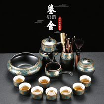 Easy lazy lazy automatic tea set Small set home living room bubble teapot office meeting guest kung fu ceramic tea maker