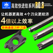 Kenner LNMU110408 numerical control milling cutter sheet knife grain double face R0 8 fast feeding tool head knife lever knife disc right angle
