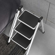 Folding telescopic ladder Household herringbone ladder Indoor multi-function step ladder climbing ladder thickening stairs three or four steps small ladder stool