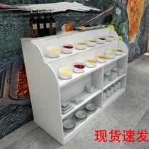 Hot pot self-service table small material Table loft seasoning shop string incense seasoning table iron sauce cabinet barbecue restaurant