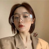 Goggles protective glasses women's windproof transparent glasses flat light anti-fog anti-droplets dust-proof sand-blocking cycling men