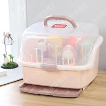 Wonderful baby cleaning storage storage box dustproof baby rice bowl chopsticks spoon drain rack with lid finishing tableware Basin