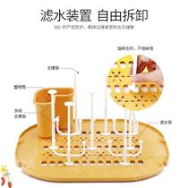 Miaoya fun bottle storage box baby tableware drain rack with lid dustproof drying rack drying bowl supplementary food