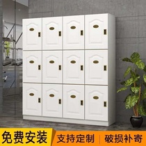 Wooden locker Staff cabinet Gym yoga hall bag storage cabinet Barber hair salon beauty salon locker with lock