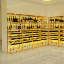 Industrial wind luminous wine storage rack Winery wine cabinet Multi-layer wall shelf Restaurant music bar Floor-to-ceiling wine rack