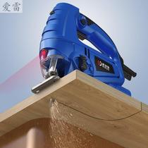 Simple electric woodworking chainsaw household small drama Wood thread saw Portable hole handmade home decoration hardwood round