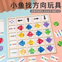 Small fish looking for directions logical thinking training kindergarten CUHK class homemade handmade teaching aids puzzle desktop games