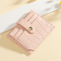 Where Elemental Card Bag Woman Small 2021 New Day Ensemble Ultra Slim Pure Color Multi-Position Card Pocket Zero Wallet Student Wallet
