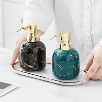 Ceramic light luxury hand sanitizer bottle high-grade shower gel bottle bottle compression toning water bottle ins Facial Cleanser Milk bottle