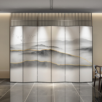 Chinese screen partition porch living room modern simple bedroom dining room foldable mobile hotel office folding screen