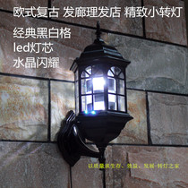 Hair salon logo light rotating turn light small wall type waterproof Palace Lamp hairdressing shop European full color led hanging wall Special