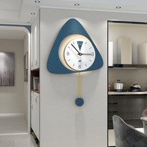 Light luxury modern simple living room wall clock home decoration clock personality creative Net red luminous time clock