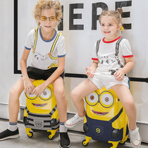 Childrens Day gift small yellow trolley bag Trolley bag male suitcase 18 inch cartoon universal wheel suitcase female box