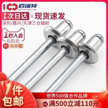 2 4 3 2 4 5 6 4mm flat round head blind rivets pull rivets aluminum studs pull hat nails * 5x6 30