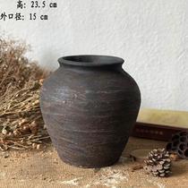 Retro do old pottery pot dry flower vase hotel soft handmade clay clay pot flower arrangement flower arrangement decoration